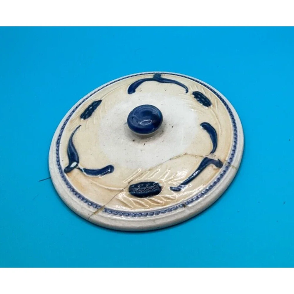 🍪 Vintage Ceramic Colonial Theme Cookie Jar‎ - 5
